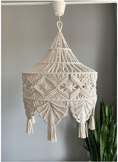 Buy Macrame Hanging Lantern,Boho Pendant Lamp,Tassel in Egypt