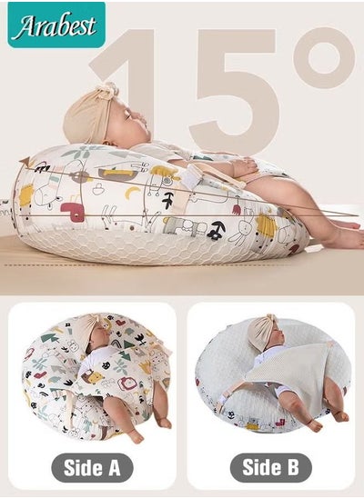 Buy Baby Look Up and Lying Pillow, Nursing Pillow for Breastfeeding, Multi-Functional Original Plus Size Breastfeeding Pillows Give Mom and Baby More Support with Removable Cotton Cover in Saudi Arabia