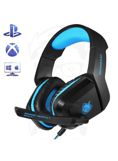 Buy Gaming Headphone H-1With Mic With Noise-Cancelling  For PC And Laptops And Mobile And PS4And Xbox One in Saudi Arabia