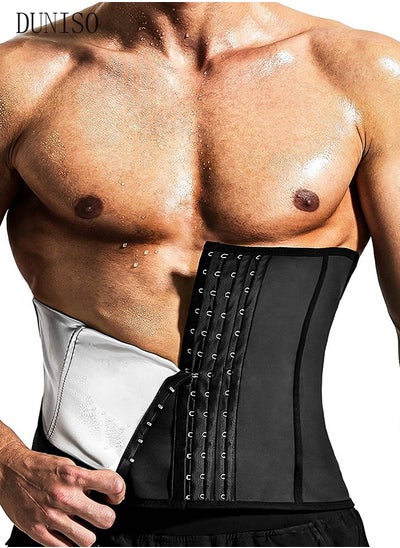 اشتري High Waist Shapewear Girdle for Men Protect Waist Shaping Belt Tummy Control Shapewear Sport Workout Slimming Body Shaper Bands في السعودية