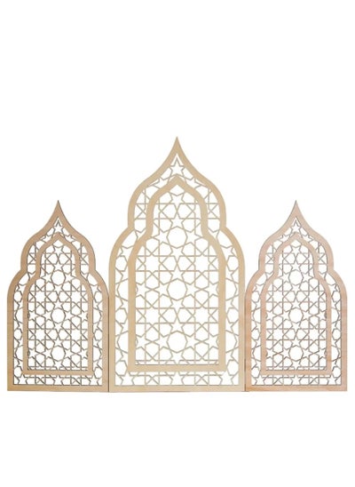 Buy Hilalful Wooden Trio Mosque Display (107 x 80 cm) in UAE