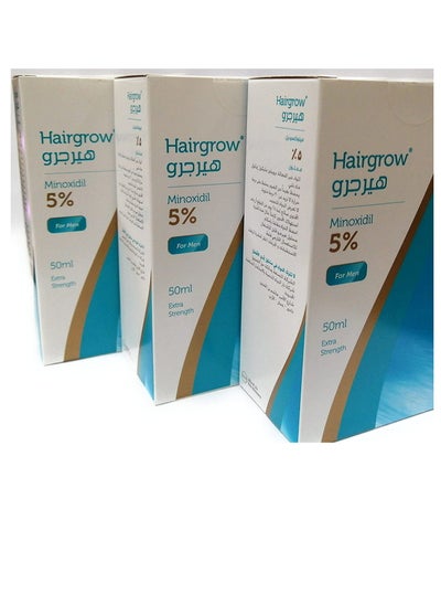 Buy Hair Grow Pack Of 3 Minoxidil 5% Solution 50 ml in Saudi Arabia