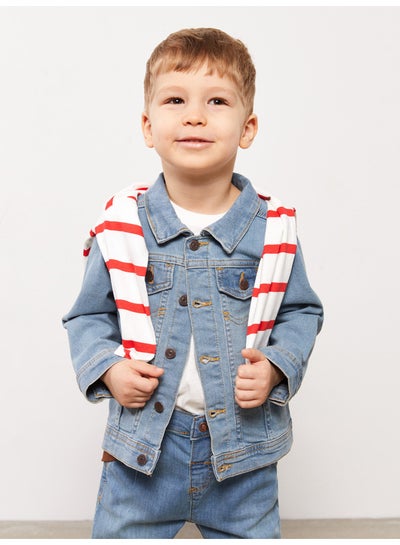 Buy Shirt Collar Long Sleeve Baby Boy Jean Jacket in Egypt