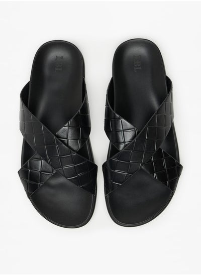 اشتري Textured Slip-On Arabic Sandals في الامارات