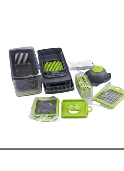 Buy Multi-Functional Vegetable & Fruit Slicer Set - 12-in-1 Kitchen Tool in Egypt