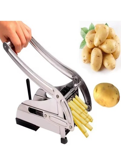 Buy Stainless Steel Potato And Vegetable Slicer With Anti-Slip Base And Two Blades Of Different Sizes in Saudi Arabia