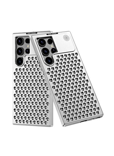 Buy Samsung Galaxy S24 Ultra/S23 Ultra All-metal case, aluminum alloy hollow design, good heat dissipation, shockproof, with aromatherapy, with lock in Saudi Arabia