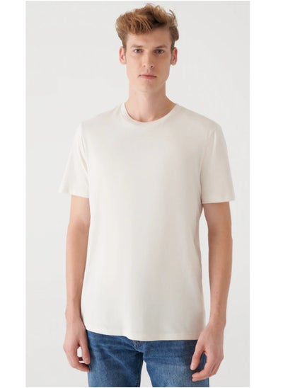 اشتري Basic cotton T-shirt oversize - Offwhite في مصر