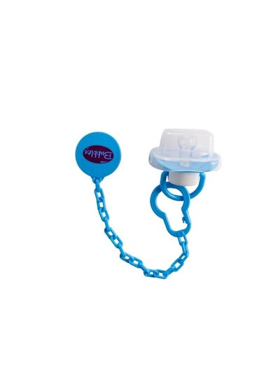 Buy Bubbles Normal Pacifier With Chain Blue in Egypt