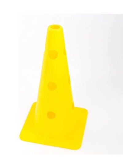 Buy 35cm  Sports & Field Training Cones for Skate, Soccer And Outdoor Games With 12 holes - TI007 - Yellow in Egypt