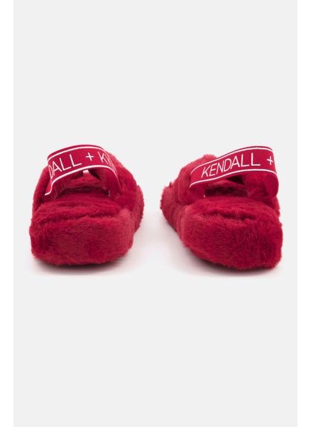 اشتري Women Sling Back Brand Logo Slippers, Red في الامارات