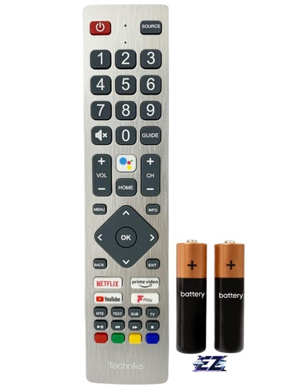 Buy Original Voice Remote Control Compatible with Technical 32A23B-HD 32 Inch Android Smart TV with battery in UAE