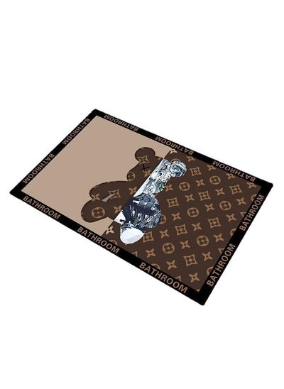 Buy Diatom mud cushion absorbent bathroom light luxury floor mat toilet door carpet bathroom bathroom anti-slip mat carpet in Saudi Arabia