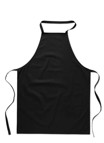 Buy Kitchen apron black cotton material in UAE