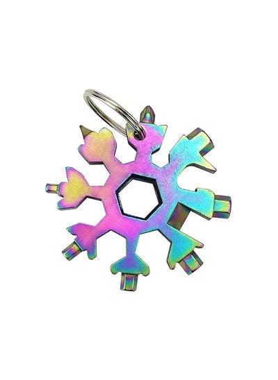 Buy 18 in 1 Stainless Steel Multi Purpose Snow Window Tool Scratch-Rust Resistant Snowflake (SPS10, Multicolour) in Egypt