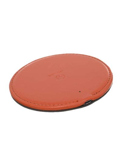 Buy Mizoo C53 Leather Design Wireless Charger With USB Cable Brown in Egypt