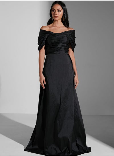 Buy Gathered shoulder dress in Saudi Arabia