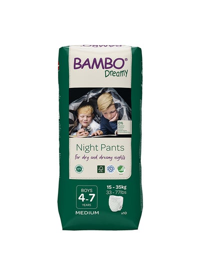 اشتري Bambo Dreamy - Eco-Friendly Boy Night Pants, 15-35Kg - 10pcs في الامارات