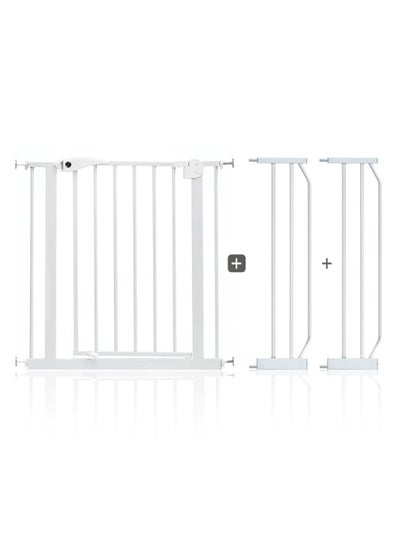 Buy Baby Safe - Metal Safety Gate With t 20cm x 2 Extension - Withite in Saudi Arabia