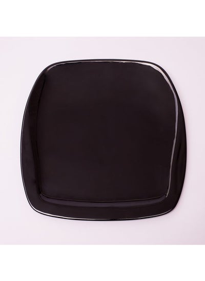 Buy Bright Designs Melamine Square Dinner Plate 
Set of 6 (L 26cm W 26cm) Black in Egypt