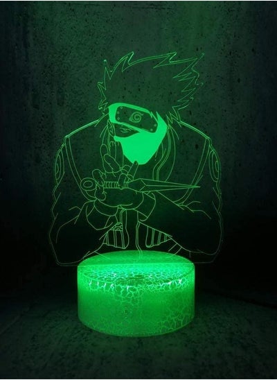 اشتري 3D Illusion Lamp LED Night Light Kakashi Holds Bayonet Boys Action Shape Desk Lamp Kids Room Decor The Best New Year Gifts For Children في الامارات