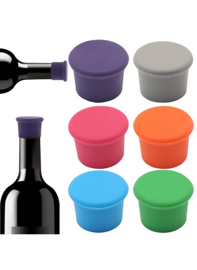 اشتري Wine Stoppers, Wine Sealer for Wine Bottles, Silicone Wine Bottle Caps, Reusable Wine Champagne Beer Bottle Stopper, Wine Corks for Wine Glass Beverages Beer Bottles Holiday في الامارات