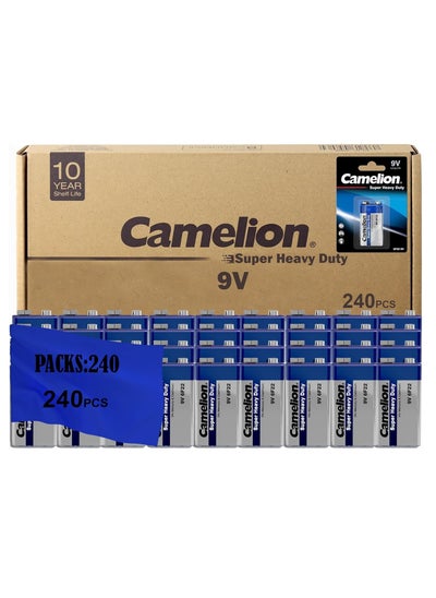 Buy Camelion 10200122 6F22 9 V Super Heavy Duty Battery 240 Packs in Egypt