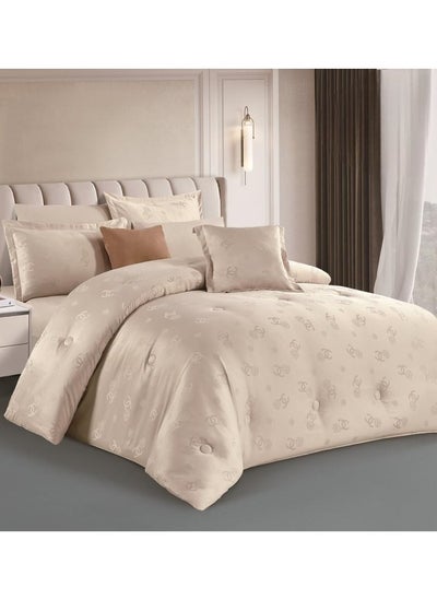 Buy Jacquard comforter set from Horse with a durable and soft fabric 8 pieces king size in Saudi Arabia