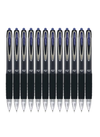 Buy 12-Piece Signo Retractable Gel Pen 0.7mm Tip Blue Ink in UAE