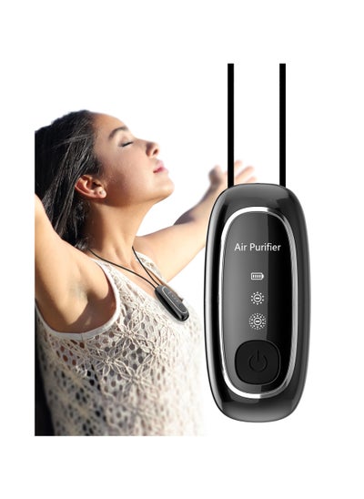 Buy Personal Air Purifier, Portable Air Purifier, Necklace Ionizer, Two Gears of Negative Ions Generator, Creat a Clean Personal Space, Wearable anywhere for Travel, Airplane, Office, Home, Black in UAE