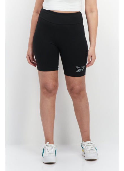 اشتري Women Sportswear Fit Plain Training Shorts, Black في الامارات