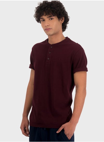 Buy Essential Henley T-shirt in Saudi Arabia