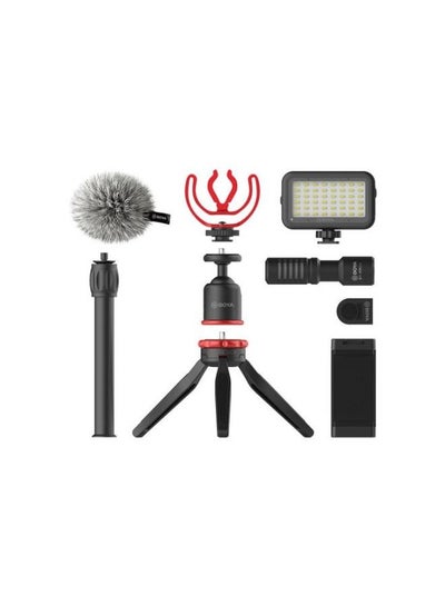 Buy BOYA BY-VG350 Smartphone Vlogger Kit Plus with BY-MM1+ Mic, LED Light, and Accessories in UAE