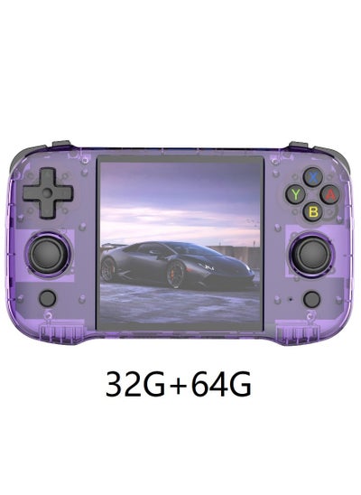 Buy R46S Handheld  Gaming Console Linux System with 32G+64G TF Card, Preloaded with 8000+ Games,4-inch 1:1 HD720*720 Screen,FPS 60HZ 4000mAh,wifi bluetooth(Purple 64G) in UAE