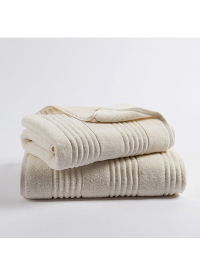 Buy Serenity Bath Towel, Natural - 500 GSM, 137x76 cm in UAE