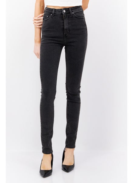 اشتري Women Skinny Fit Extra High Stretch Jeans, Black في الامارات