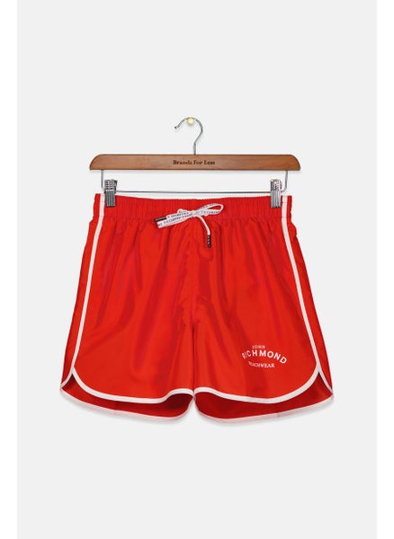 اشتري Women Drawstring Swim Shorts, Red في السعودية