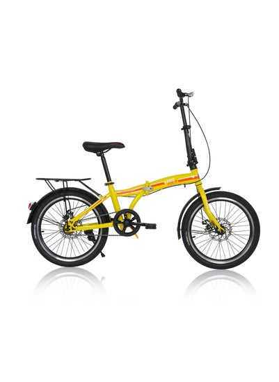 Buy Vego Fold 20 Inch Single Speed Folding Bike - Yellow in UAE