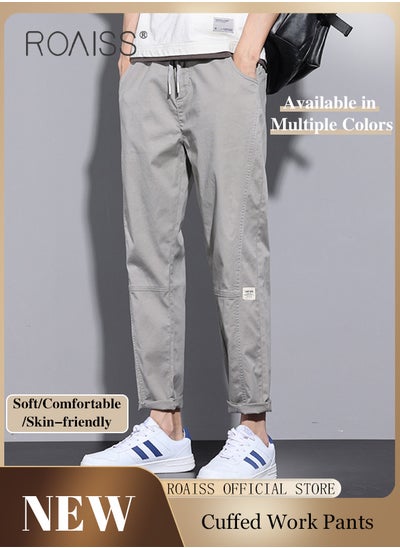 اشتري Men Fashionable and Comfortable Cotton Cargo Pants Loose Fit Joggers with Cuffed Ankles Ideal for Sports and Casual Wear في الامارات