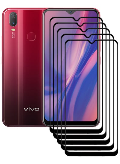 Buy 5 Pieces Antistatic ESD Dustproof Premium Quality High Definition Tempered Glass Screen Protector Designed For vivo Y11 (2019) in UAE