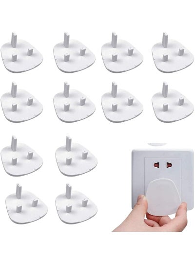 اشتري 12pcs per Pack Baby Proofing Plug Covers, White Outlet Covers Safety Covers, Electrical Protectors for your Child and Babies at Home في الامارات