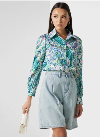 Buy Printed Button Down Shirt in UAE