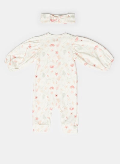 Buy Pastel Baby girl playsuit+ Hair Band in Egypt