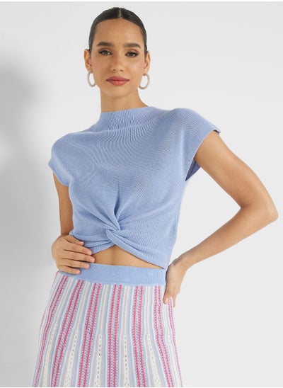 Buy Round neck knit top in Saudi Arabia