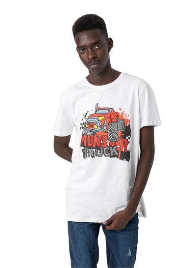 Buy Basic Fit 'Car' Print T-Shirt in Egypt