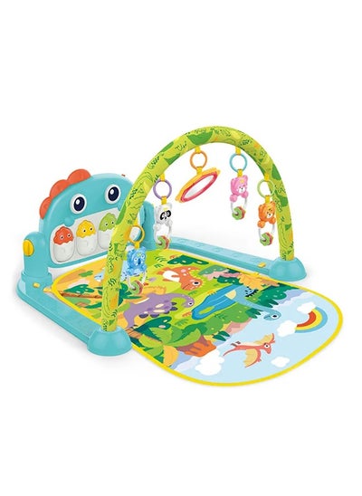 Buy Baby Piano Playmat with Music for Newborns and Infants Promotes Sensory Development Safe and Soft Playmat-Blue in UAE