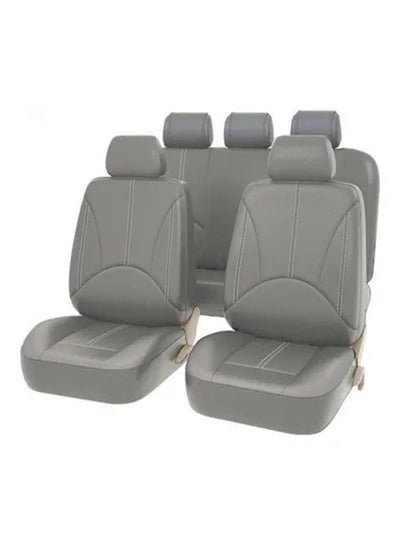 Buy Universal PU Leather Front And Rear Car Seat Cover Set in Saudi Arabia