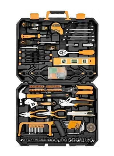 اشتري 228 Piece Socket Wrench Auto Repair Tool Combination Package Mixed Tool Set Hand Tool Kit with Plastic Toolbox Storage Case في الامارات