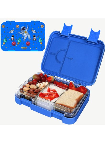 Buy Snack Attack Bento Box or Lunch Boxes for Kids by Snack Attack 4 & 6 Convertible Compartments | Portion Lunch Box | Food Graded Materials BPA FREE & LEAK PROOF| Made of Triton(Neptune Blue) in UAE