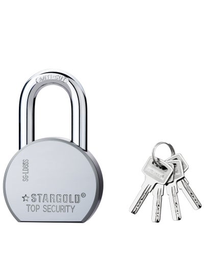 Buy Padlock 65MM Iron Brass Body With 4 Keys in UAE